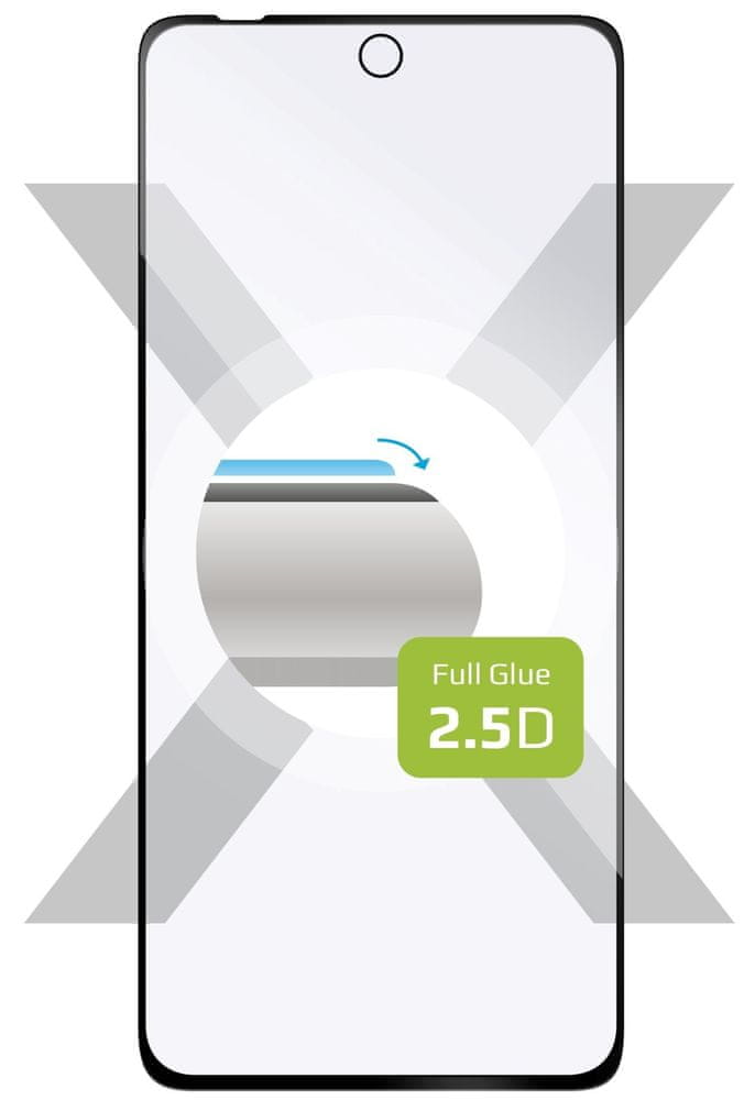 FIXED Ochranné tvrdené sklo Full-Cover pre Motorola Moto G72, lepenie cez celý displej FIXGFA-1021-BK, čierne